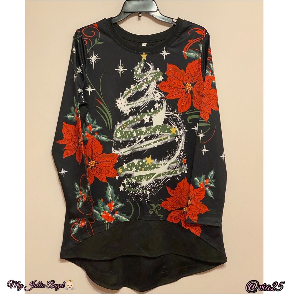 Christmas Womens Blouse Shirt Size: Medium
